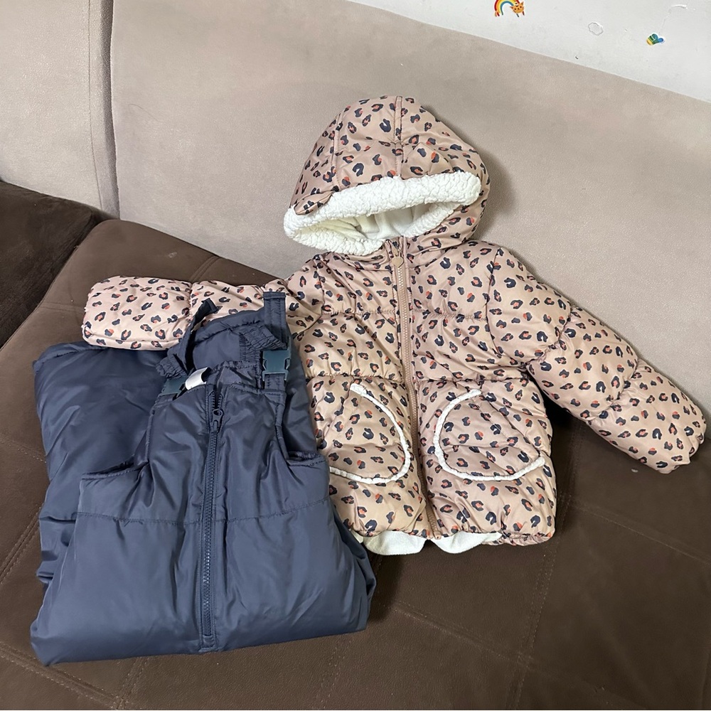 Toddler Girl Jacket & Snowbib Snowsuit Set, Size 4T